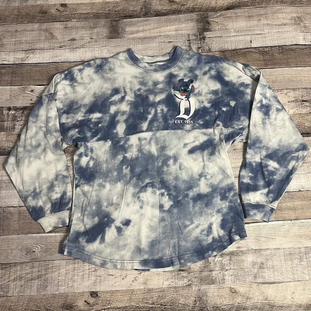 Stitch Spirit Jersey Size XS Blue Tie Dye Disney Lilo And Stitch Cute Disneyland